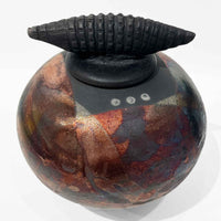 Small Luster Raku Jar with Lid 2 - Petroff Gallery  - Ceramics