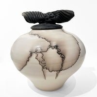 Medium Horse Hair Jar with Cover - Petroff Gallery - Ceramics