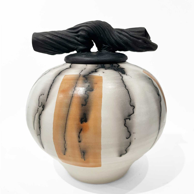 Medium Horse Hair Jar with Cover 2 - Petroff Gallery - Ceramics 