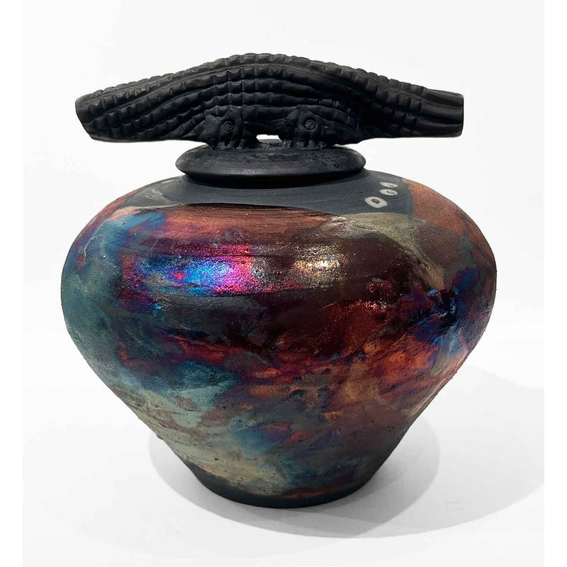 Raku Luster cover Jar 2 - Petroff 
Gallery - Ceramics 