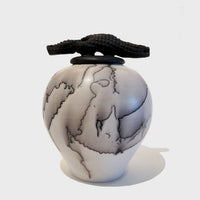 Horse Hair Cover Jar Tall - Petroff Gallery - Ceramic Art