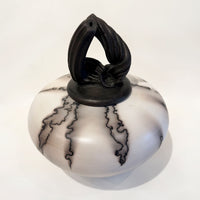 Horse Hair Cover Jar Wide - Petroff Gallery - Ceramic Art