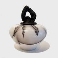 Horse Hair Cover Jar Wide - Petroff Gallery - Ceramic Art