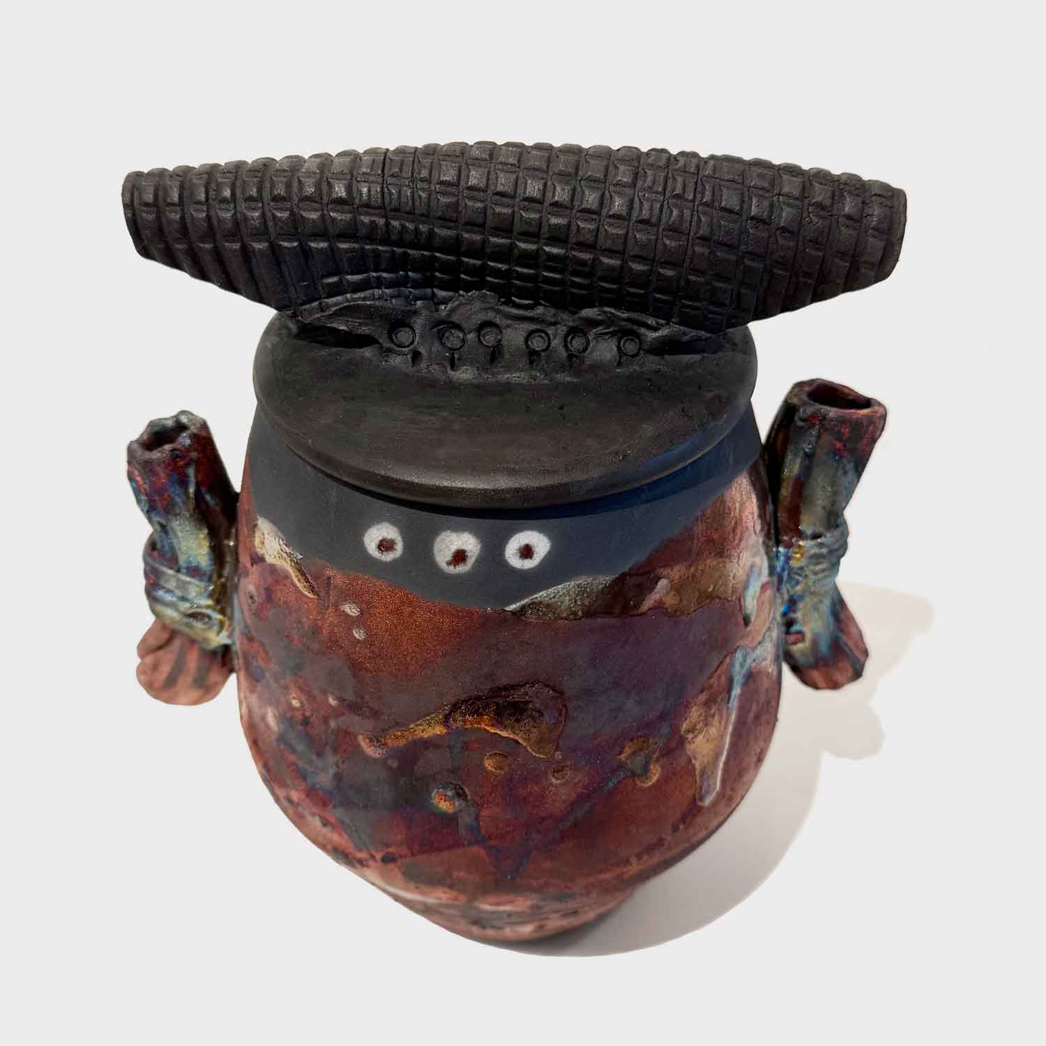 Luster Cover Jar with Handles - Petroff Gallery - Ceramic Art