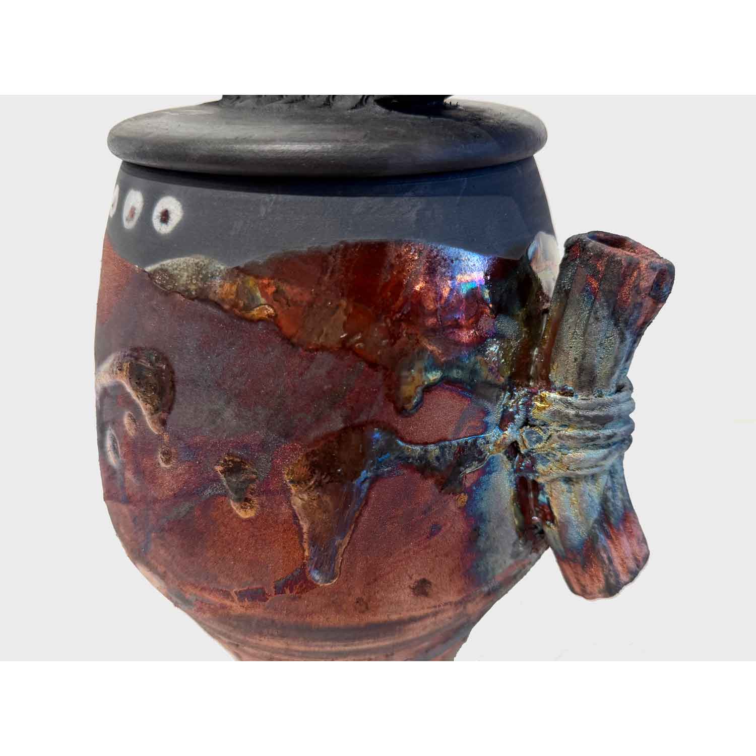 Luster Cover Jar with Handles - Petroff Gallery - Ceramic Art