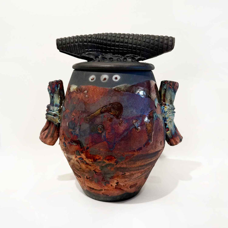 Luster Cover Jar with Handles - Petroff Gallery - Ceramic Art