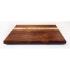 Walnut and Beech Stripe Board with Hamotzi 2 - Petroff Gallery - Judaica