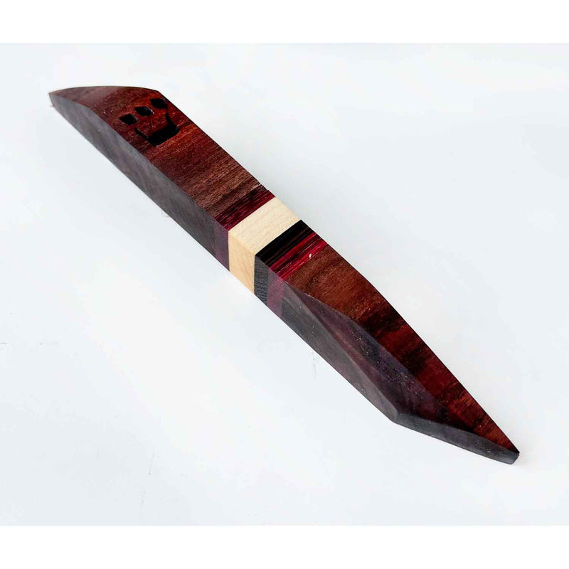 Walnut Stripe Mezuzah - Petroff Gallery - Judaica