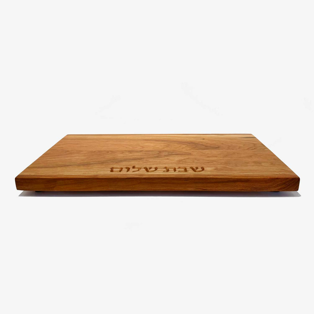 Cherry Board with Shabbat Shalom - Petroff Gallery - Judaica