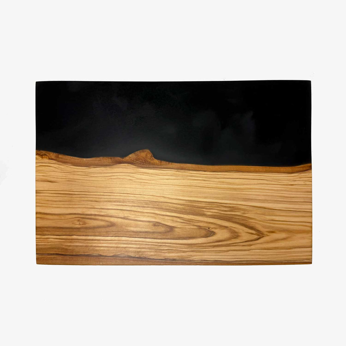 Olive & Black Resin Board Top View - Petroff Gallery - Judaica
