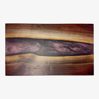 Walnut & Purple Resin Board Top View - Petroff Gallery - Judaica