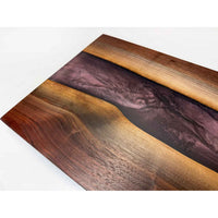 Walnut & Purple Resin Board Detail View - Petroff Gallery - Judaica