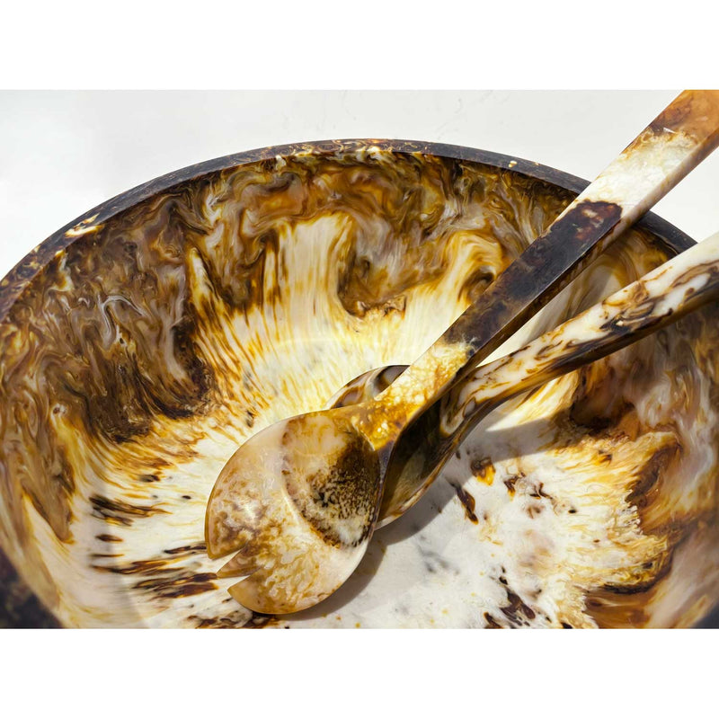 Salad Server & Bowl Set - Amber Petroff Gallery 