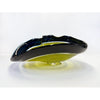 Sea Green/Olive Cane Bowl - Petroff Gallery - Glass Art