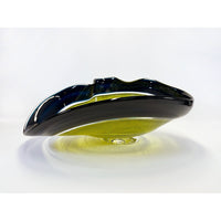 Sea Green/Olive Cane Bowl - Petroff Gallery - Glass Art