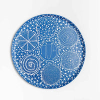 Seder Plate White on Blue - Petroff Gallery - Judaica