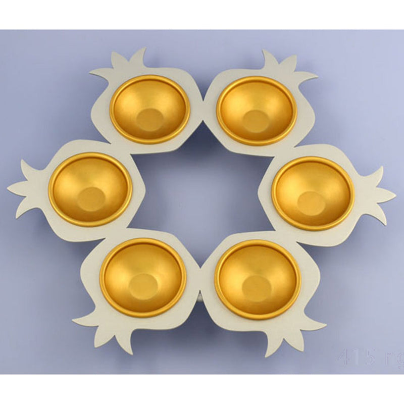 Seder Plate Gold - Petroff Gallery