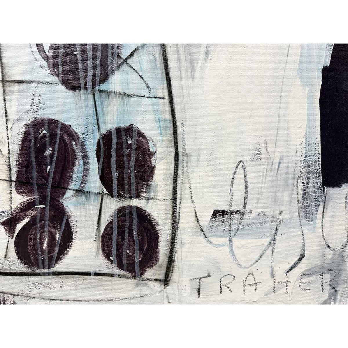 She Had Quite A Lot To Say 48" x 36" Detail View - Petroff Gallery - Painting