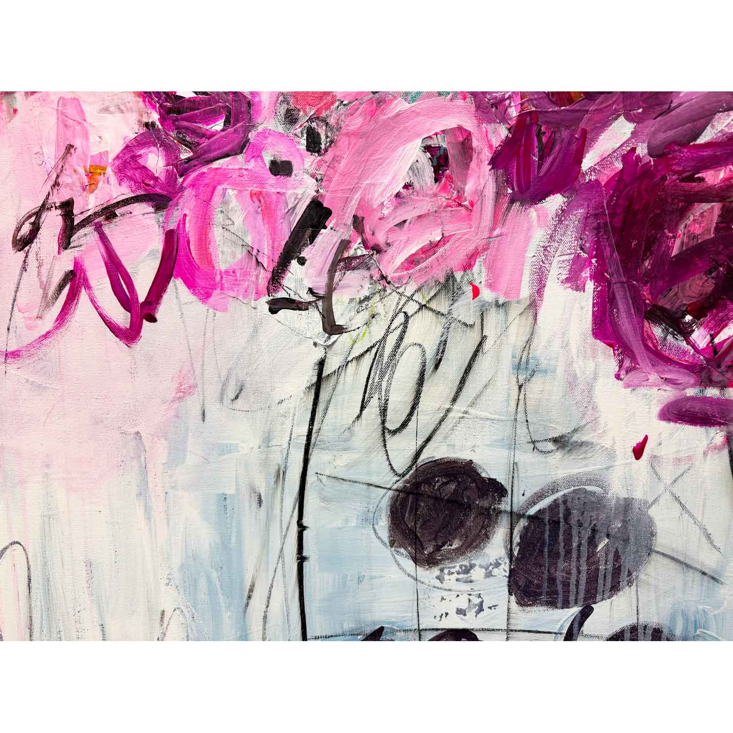 She Had Quite A Lot To Say 48" x 36" Detail View - Petroff Gallery - Painting