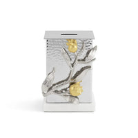Pomegranate Silver and Gold Tzedakah Box - Petroff Gallery - Judaica