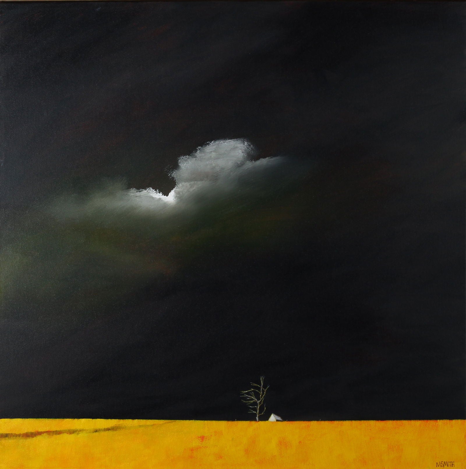 Silver Lining 24" x 24" - Petroff Gallery -  - Mike Smith - silver lining