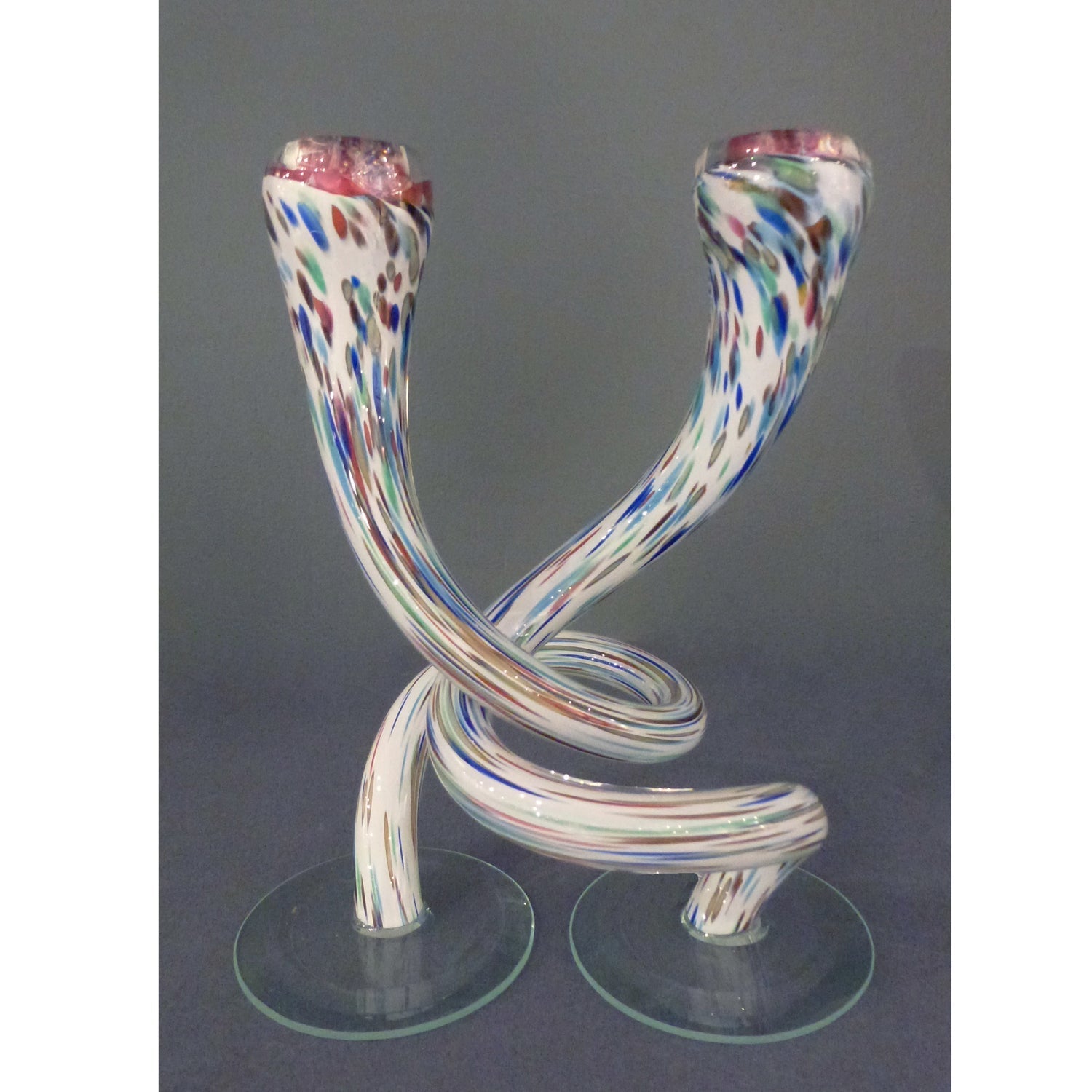 Sm Confetti / White Candlesticks - Petroff Gallery