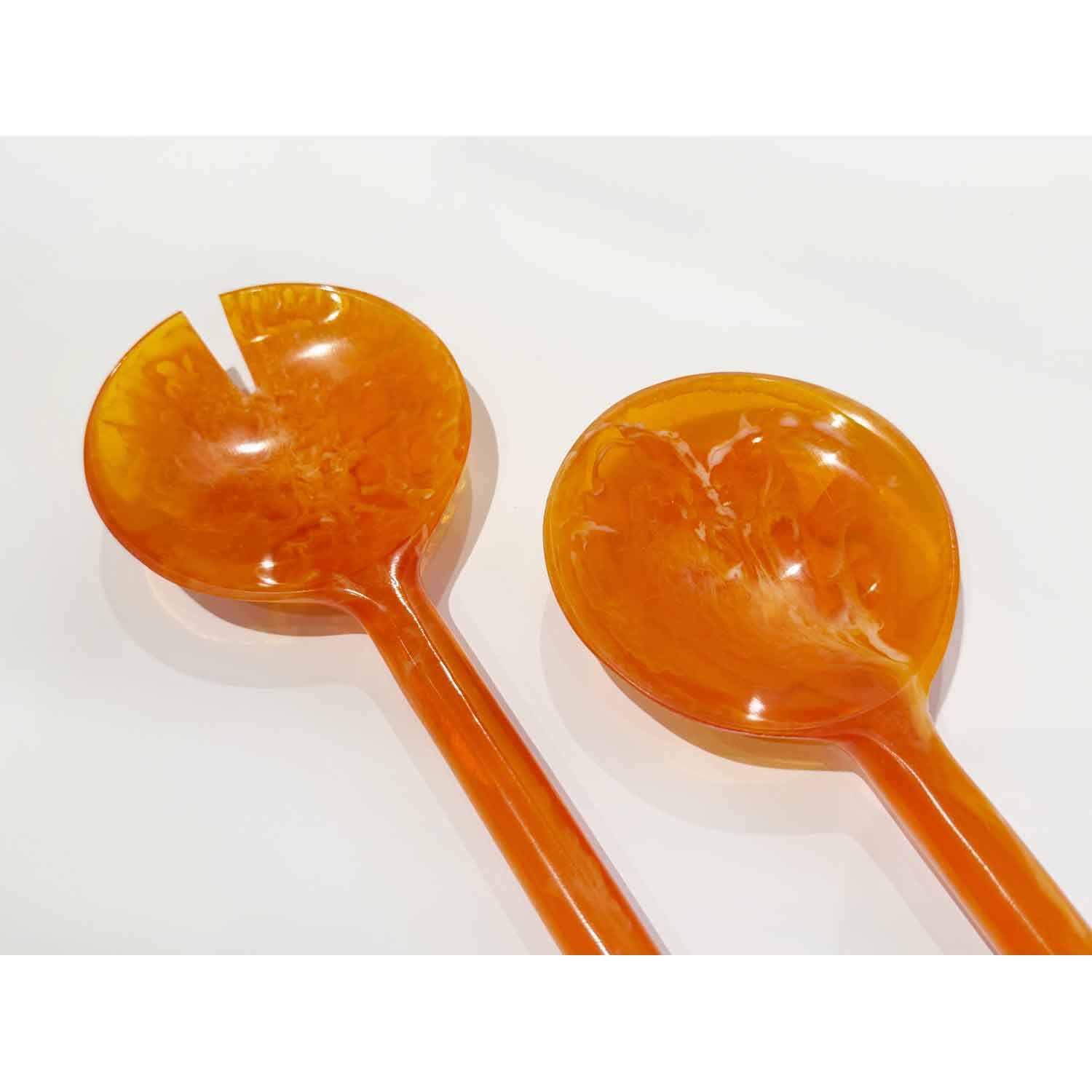 Small Orange Salad Servers - Petroff Gallery 