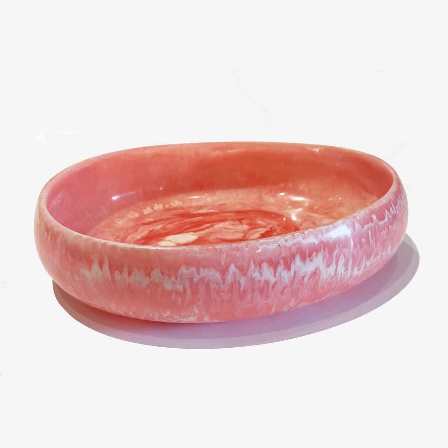 Pink Resin Bowl Detail - Petroff Gallery 