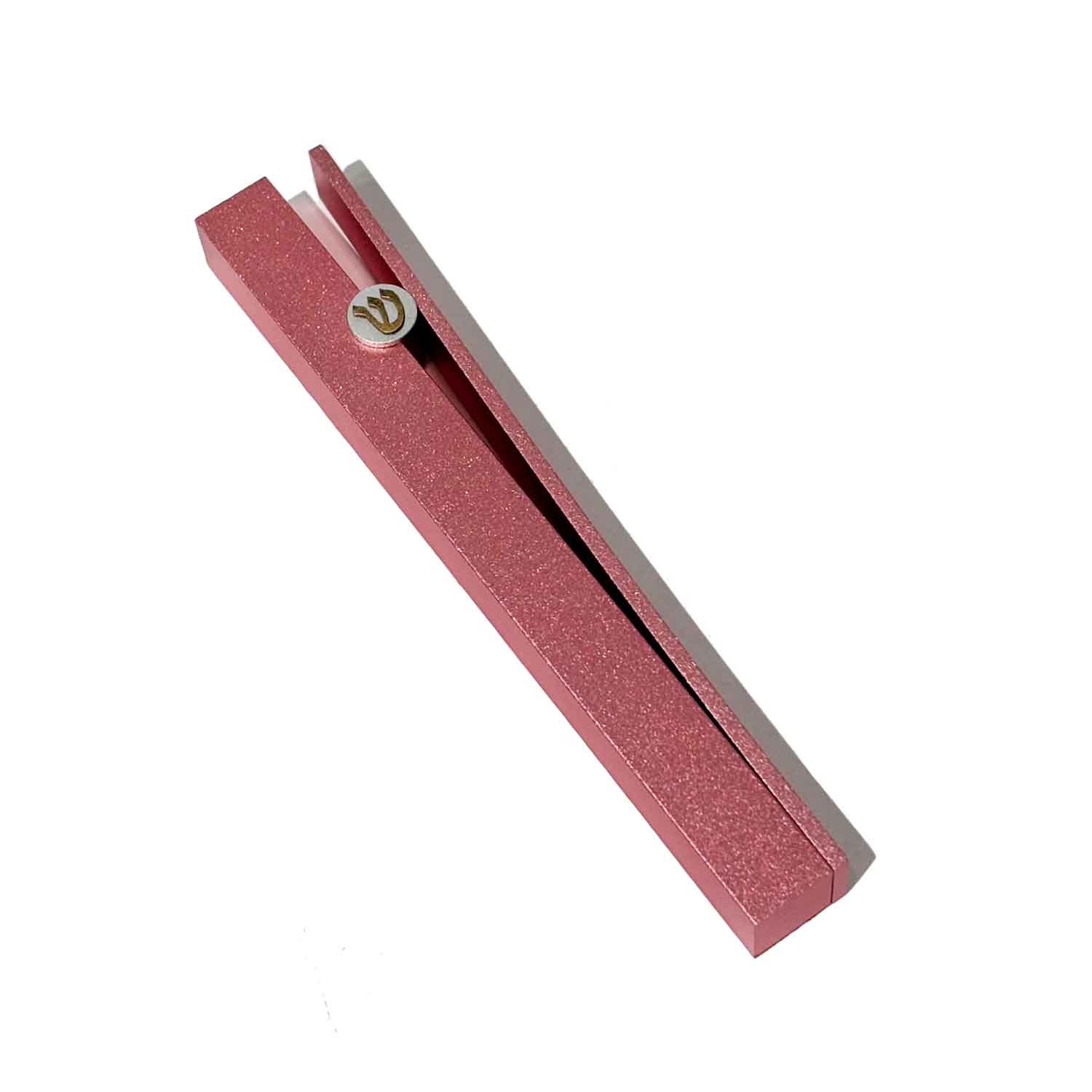 Small V Mezuzah Pink - Petroff Gallery - Judaica