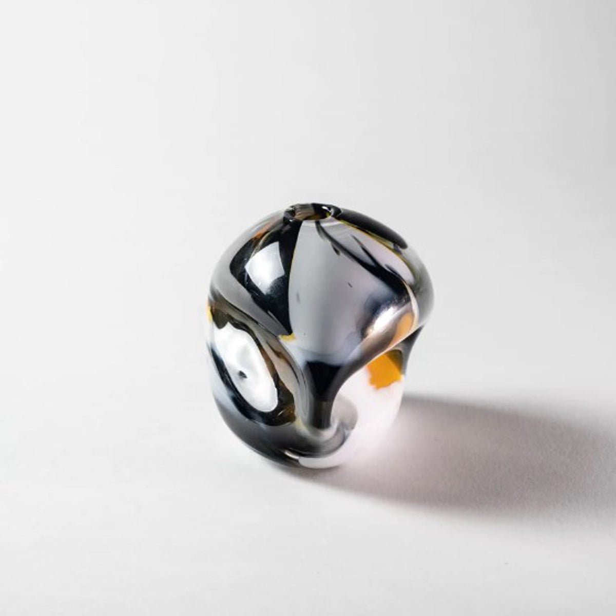 Small Calico Pebble Vase - Petroff Gallery - Glass Art