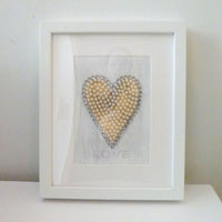 Small Pearl & Crystal Heart - Petroff Gallery -  - Rhonda Brewes - Small Heart