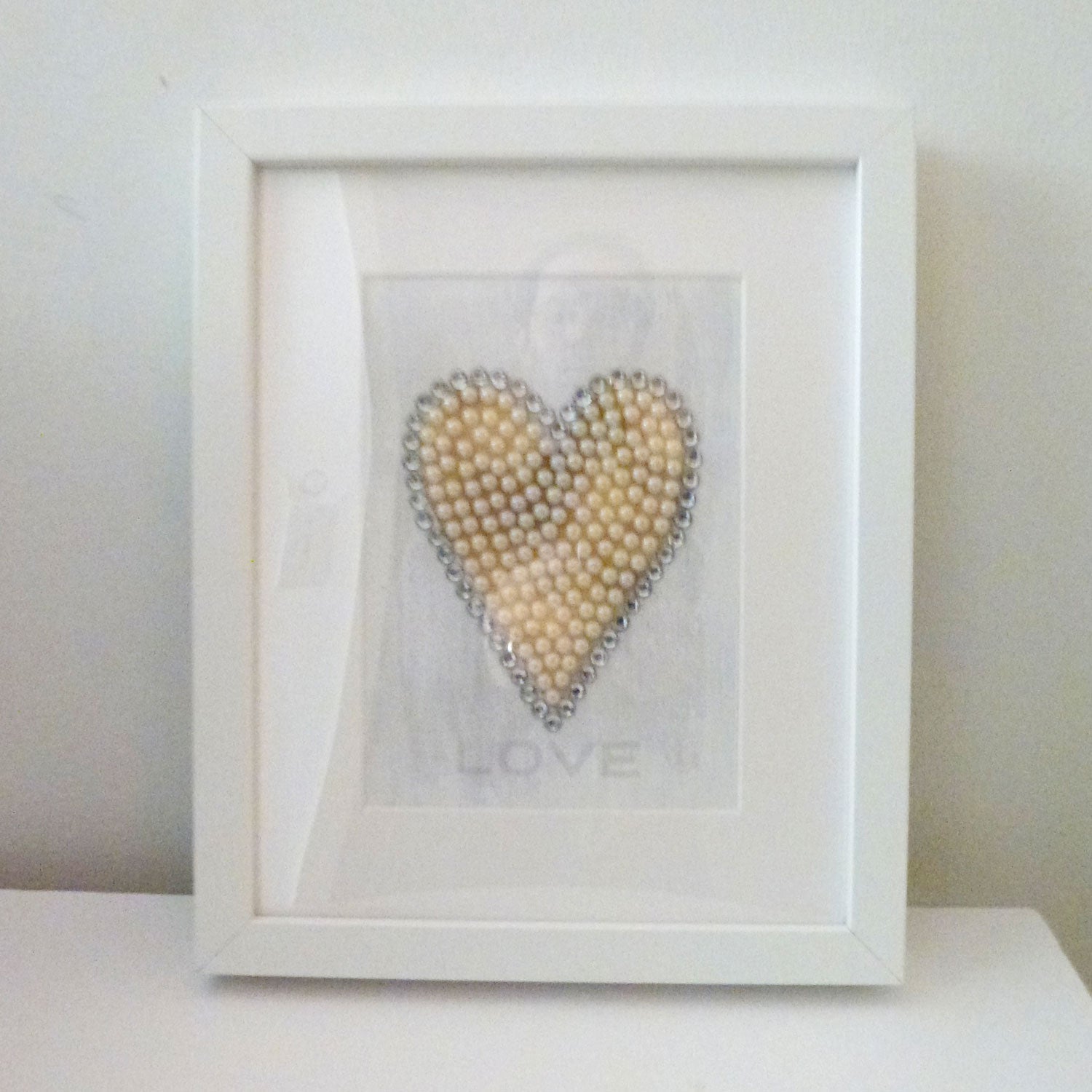 Small Pearl & Crystal Heart - Petroff Gallery -  - Rhonda Brewes - Small Heart