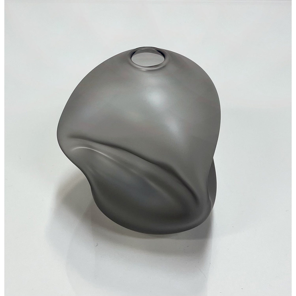 Small Smoke Grey Pebble Vase - Petroff Gallery - Glass Art