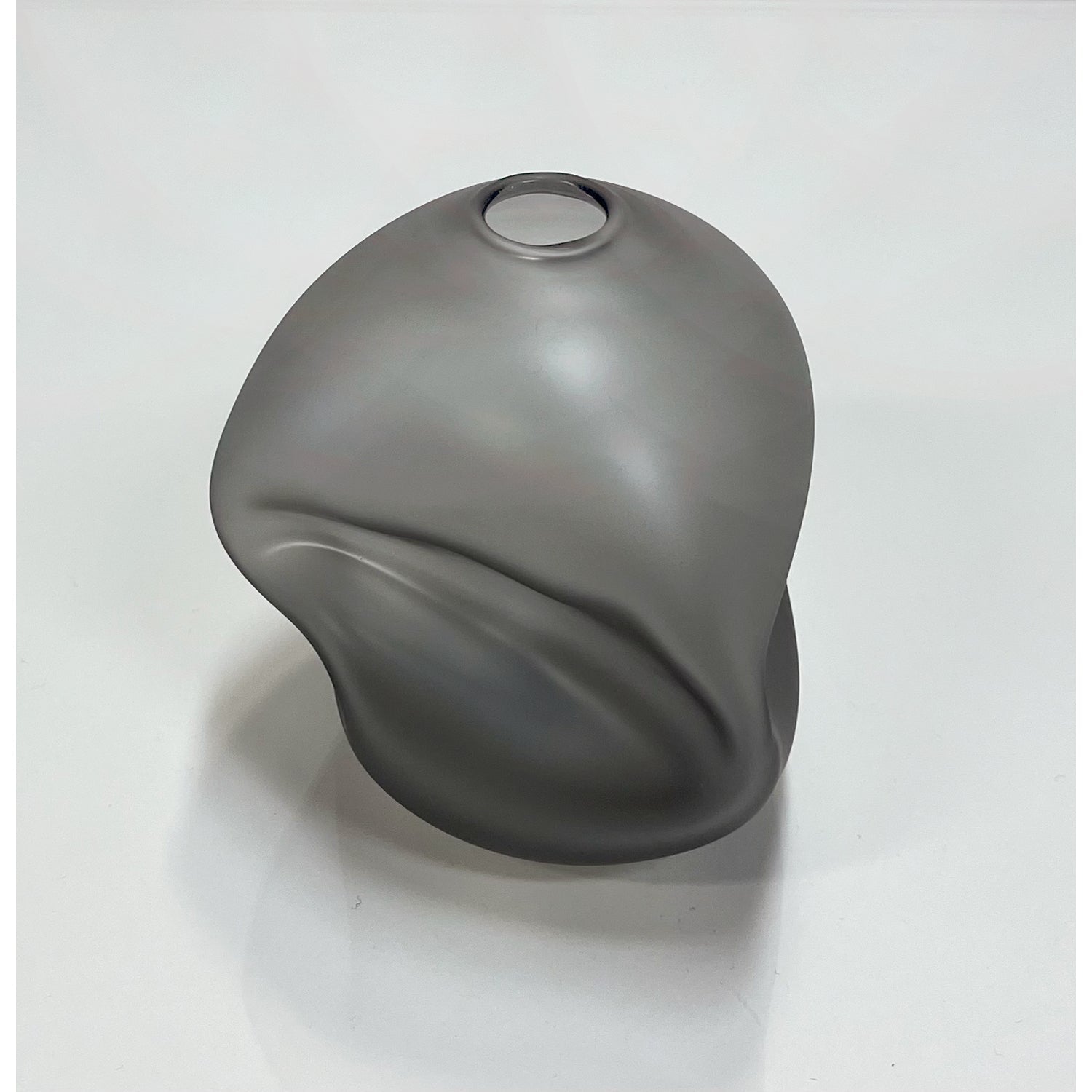 Small Smoke Grey Pebble Vase - Petroff Gallery - Glass Art