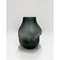 Smoke Grey Boulder Vase - Petroff Gallery - Glass Art