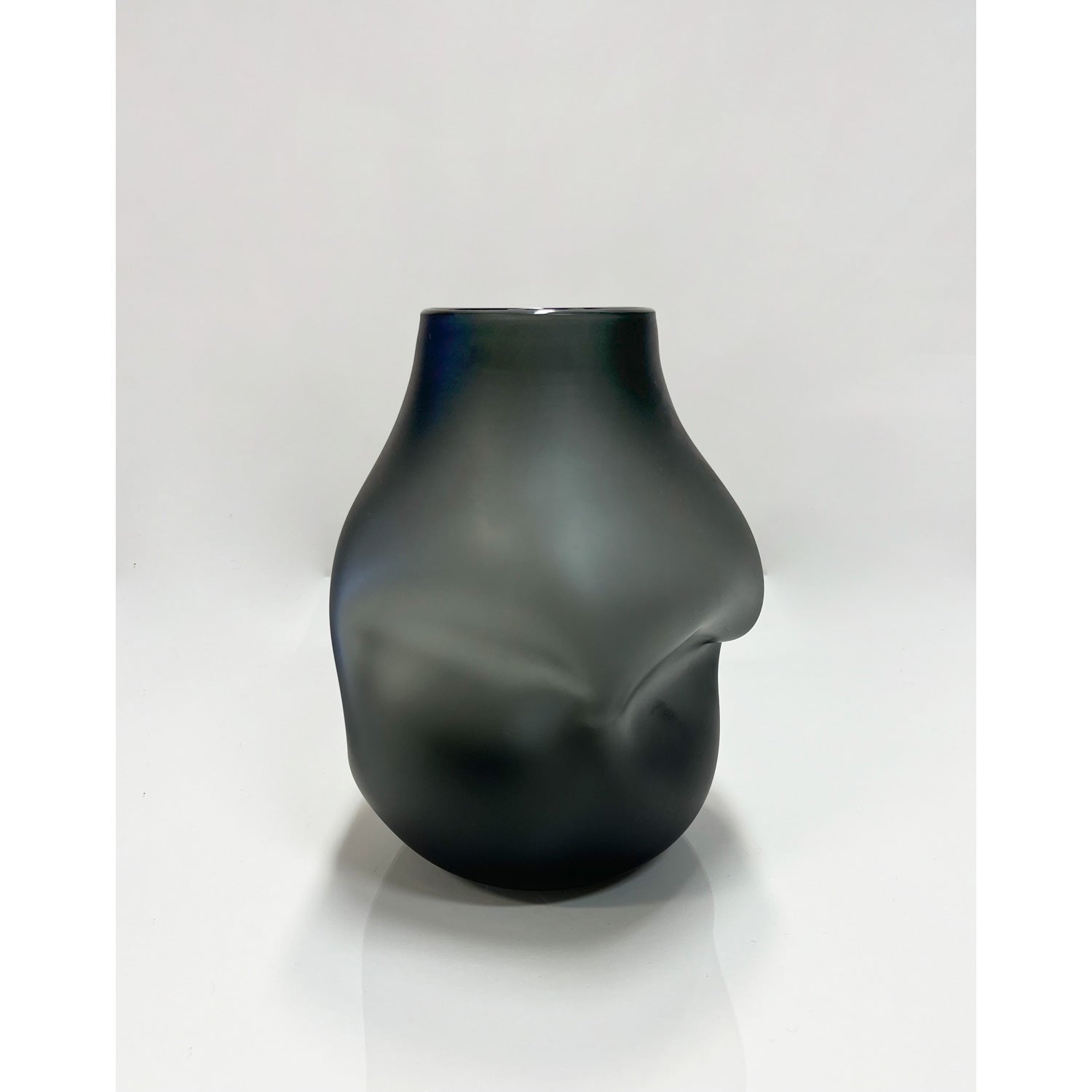 Smoke Grey Boulder Vase - Petroff Gallery - Glass Art