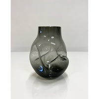 Smoke Grey Boulder Vase - Petroff Gallery - Glass Art