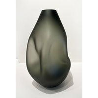 Smoke Grey Summit Vase Matte Finish - Petroff Gallery - Glass Art