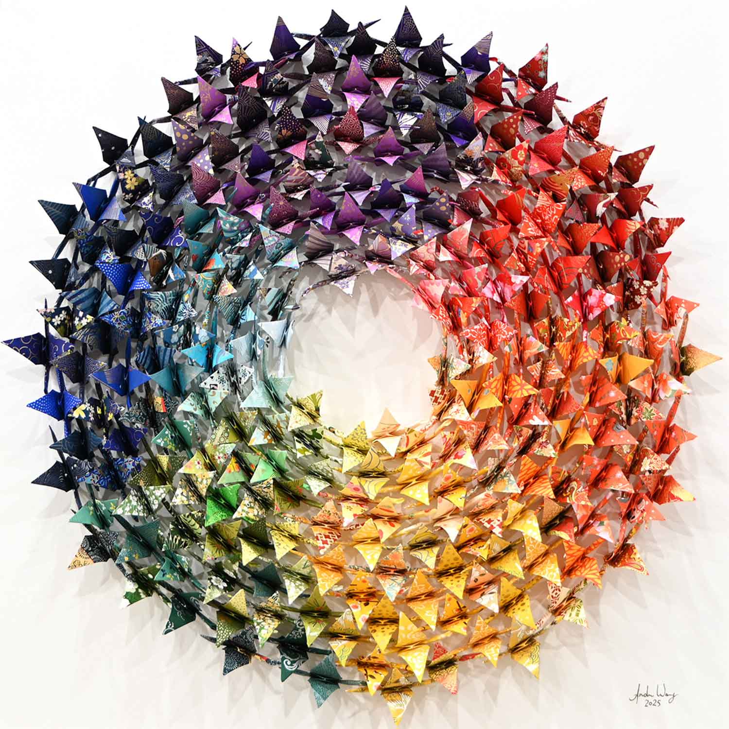 Spectral Loop II 24" x 24" - Petroff Gallery - Mixed Media Art