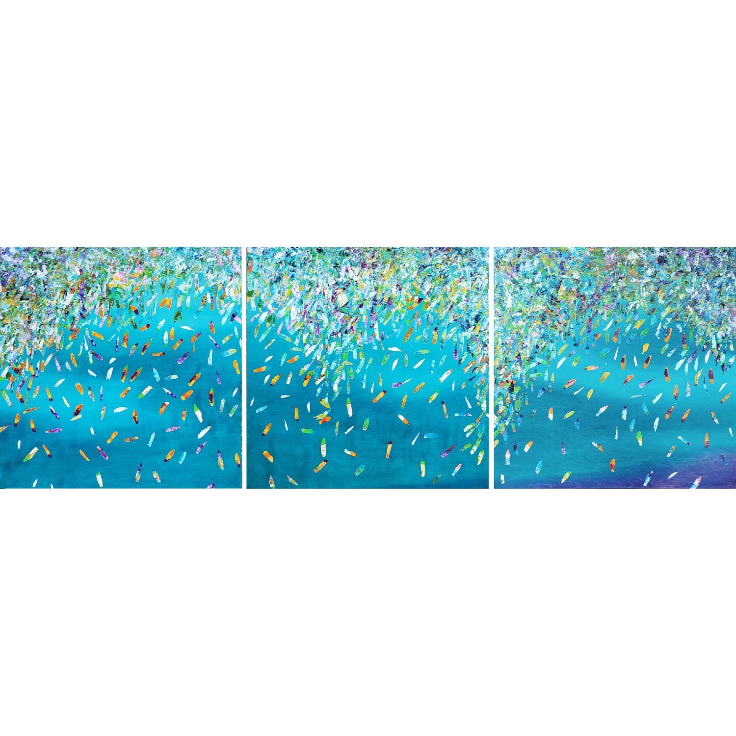 Springtime Triptych 30" x 90" - Petroff Gallery -  - Kate Taylor - Springtime Triptych, 30" x 90"