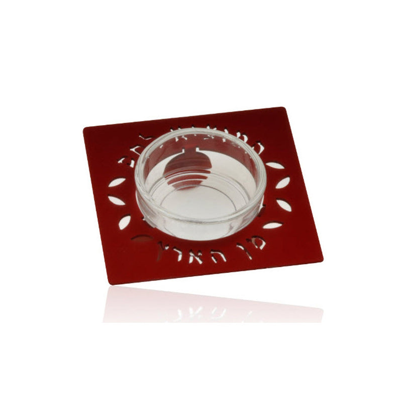 Square Salt Dish - Red - Petroff Gallery -  - Adi Sidler - Square Salt Water Dish Red