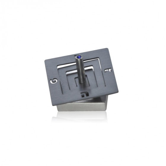 Square Spiral Dreidel with Stand - Grey - Petroff Gallery -  - Adi Sidler - Square Spiral Dreidel with Stand Grey
