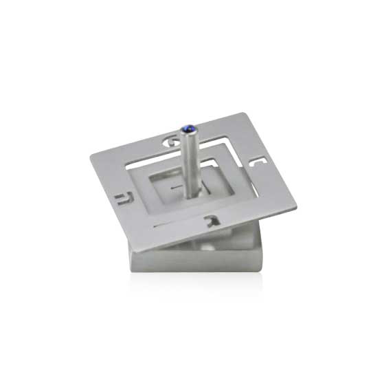 Square Spiral Dreidel with Stand - Silver - Petroff Gallery -  - Adi Sidler - Silver Square Spiral Dreidel with Stand