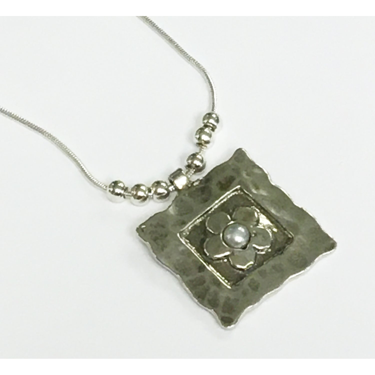 Square with Flower Necklace - Petroff Gallery -  - Yair Stern - Square w/Flower Necklace