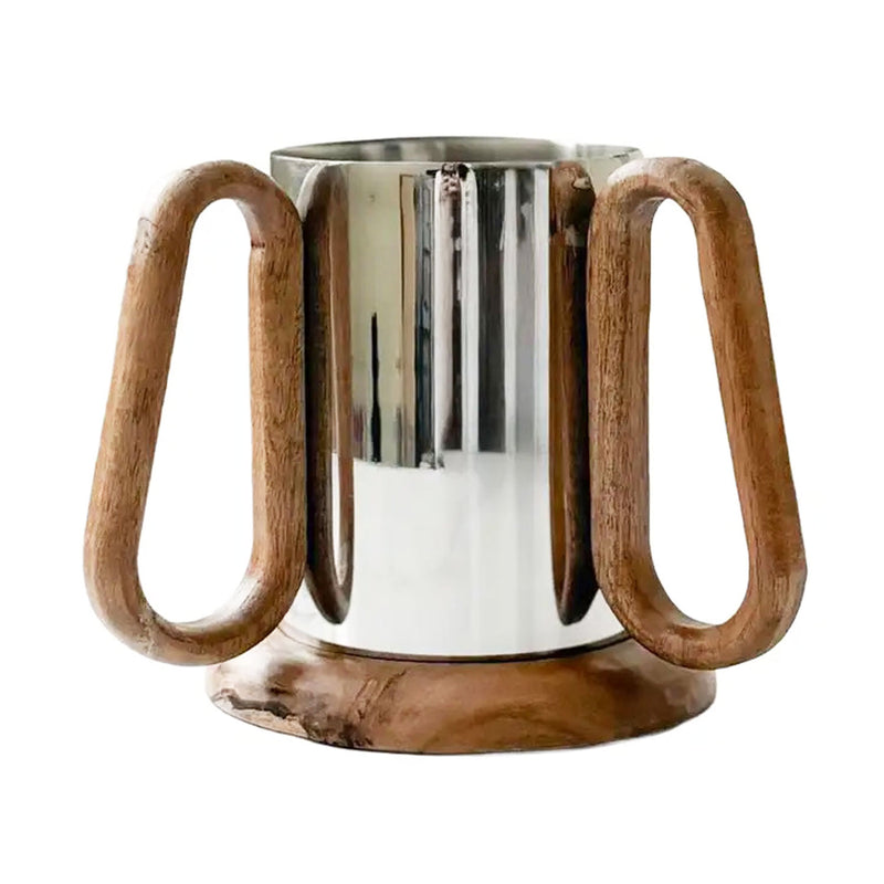 Wood Handle Washing Cup - Petroff Gallery - Judaica