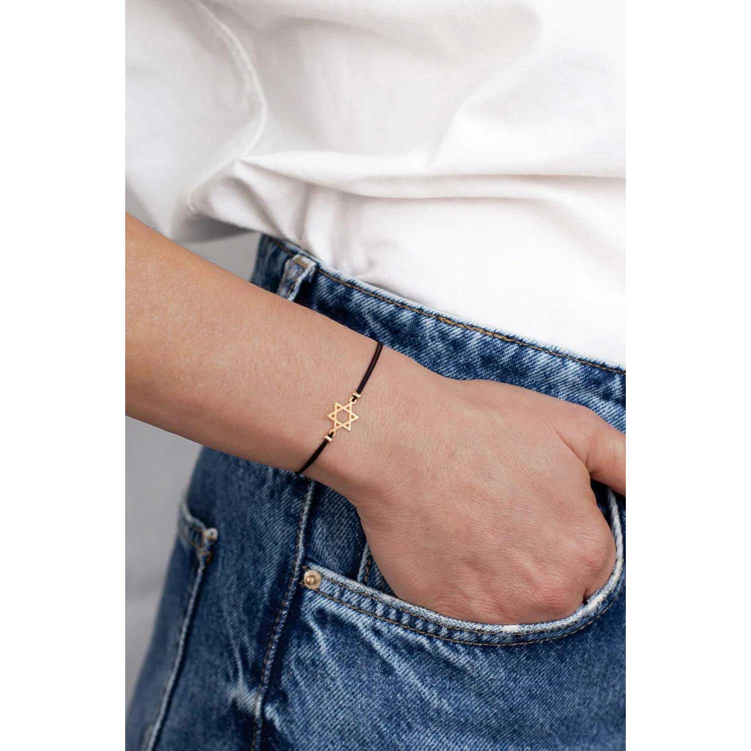 Star of David Red String Bracelet - Petroff Gallery - Jewellery