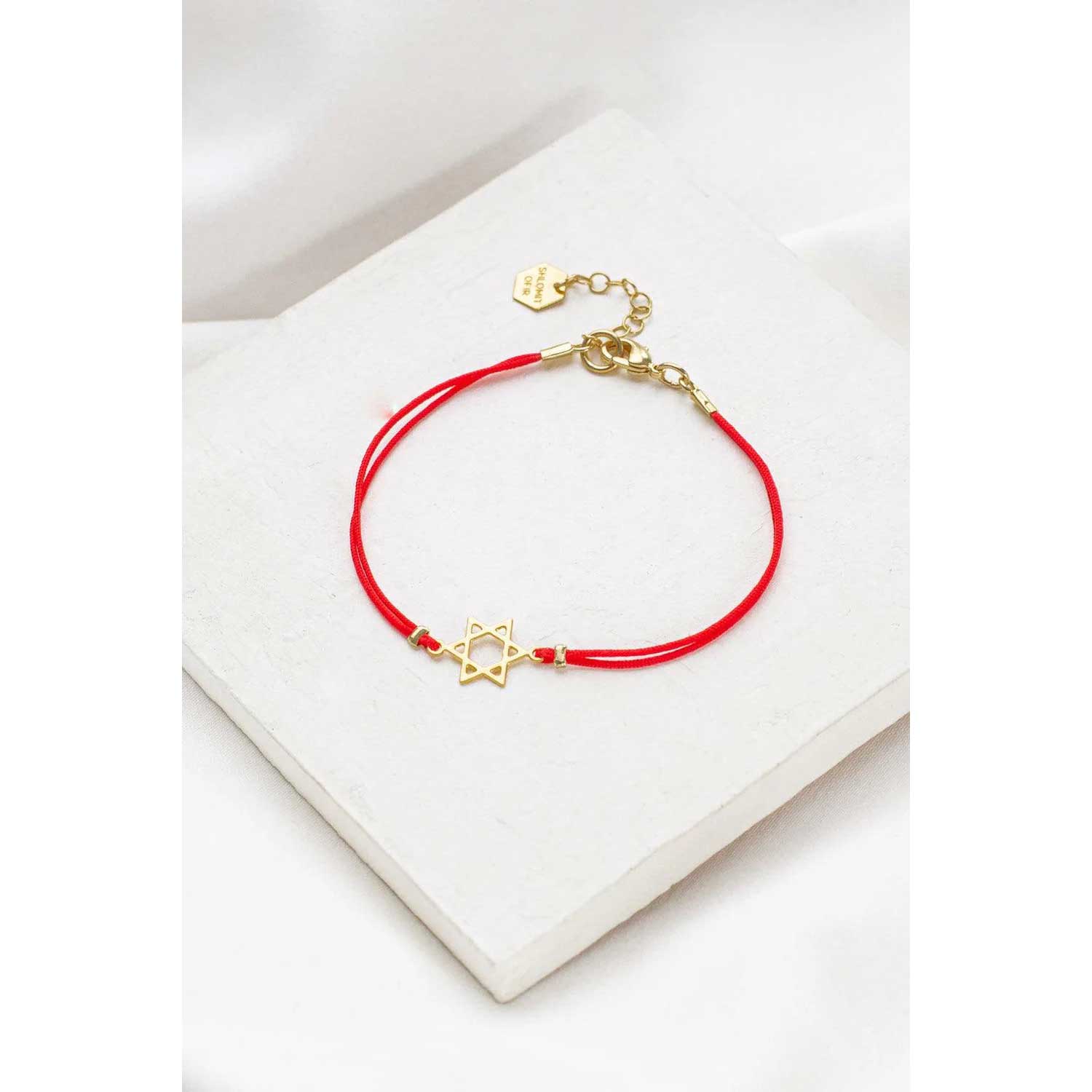 Star of David Red String Bracelet - Petroff Gallery - Jewellery