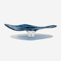Steel Blue Manta - Petroff Gallery - Glass Art
