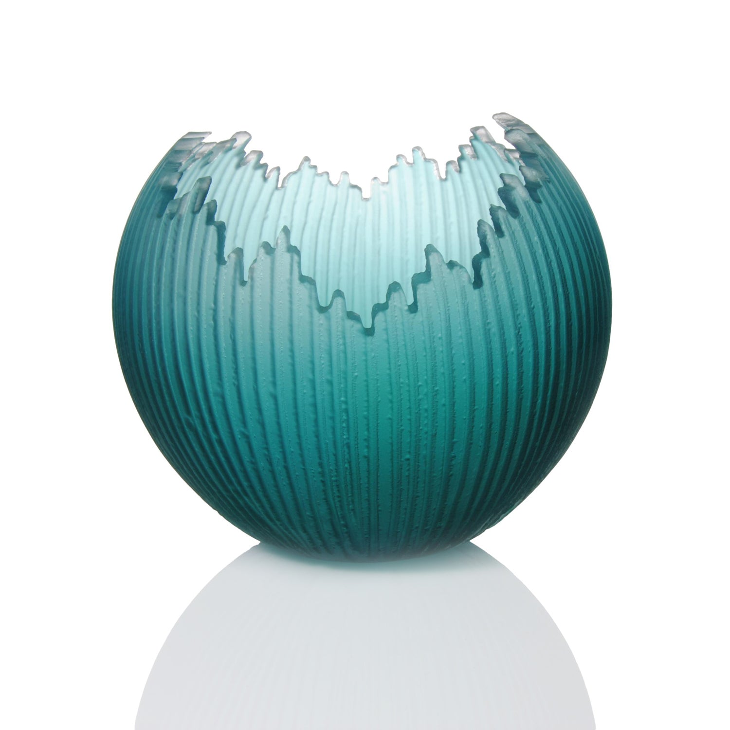 Steel Blue Orb 8.5" - Petroff Gallery -  - Courtney Downman - Lagoon Orb 8.5"