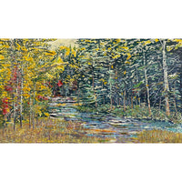 Stream Running Through September 22" x 38" - Petroff Gallery - Painting
